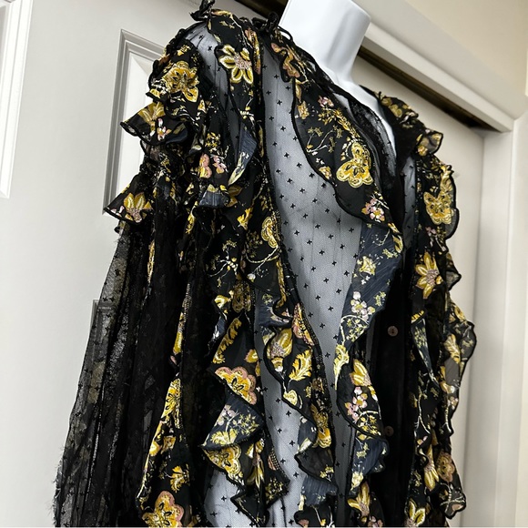 Free People Free Funky Edgy Worth Tunic Top Small - Picture 5 of 6